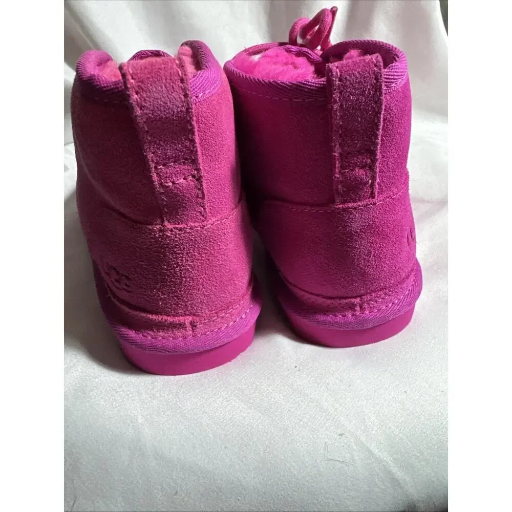 UGG Australia Big Kids Neumel II Pink Sz 4 Lace Up Style 1017320K NIB NEW *READ*